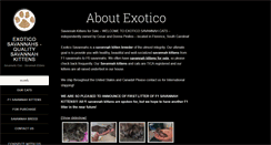 Desktop Screenshot of exoticosavannahs.com