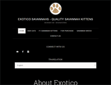 Tablet Screenshot of exoticosavannahs.com